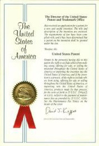 United States Patent and Trademark Office certificate document